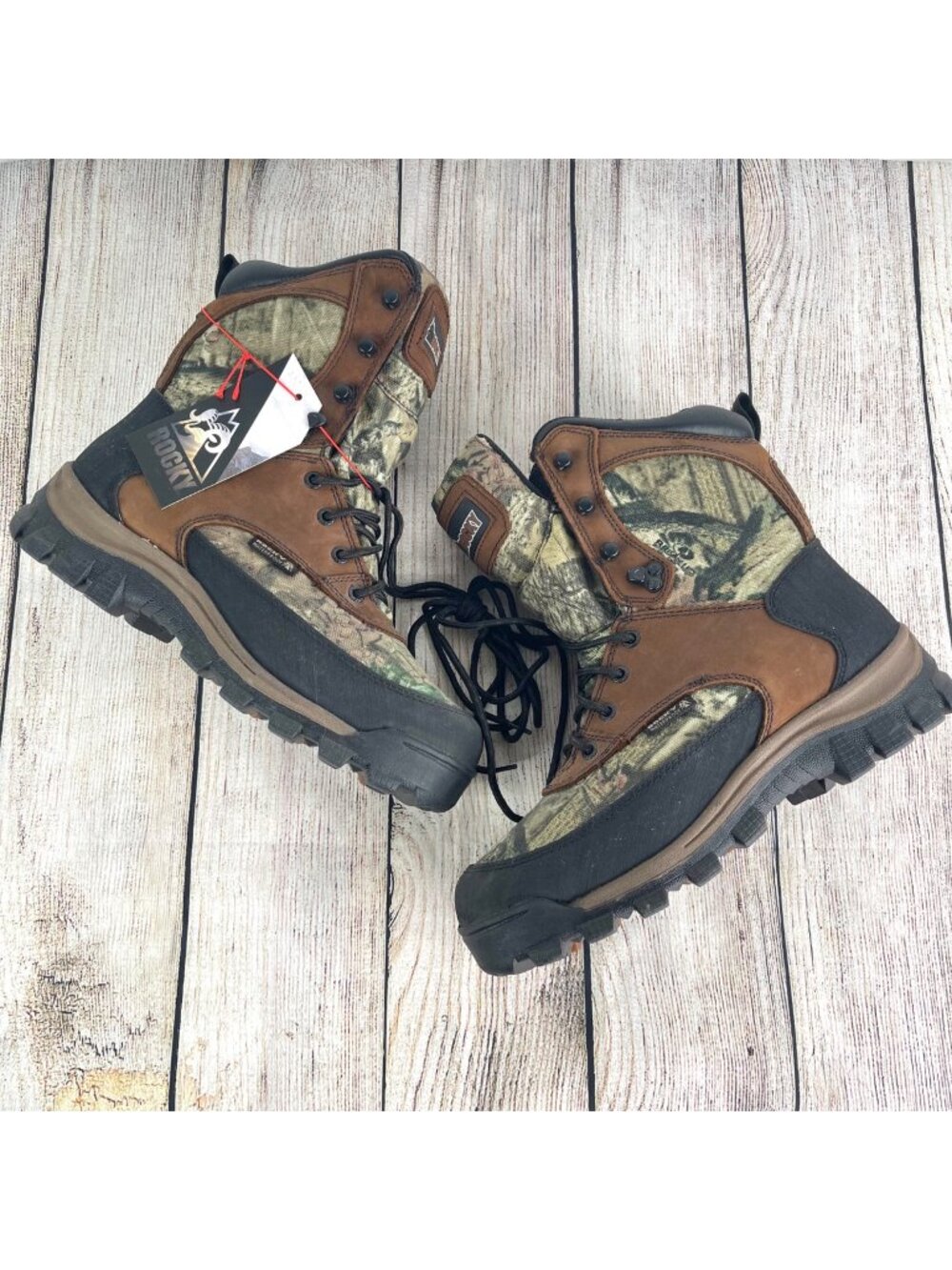 Rocky FQ0004755 Mid Calf Camo Break Up Infinity Insulated Hunting Boots NWT 8.5M